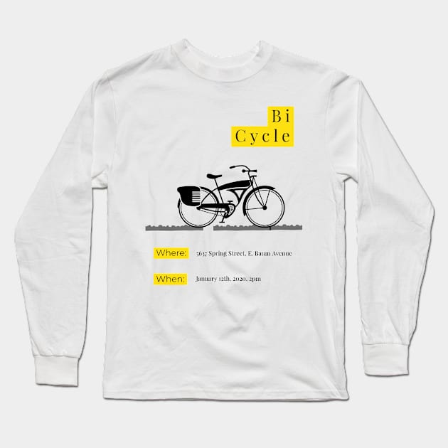 Classic Bycicle Style Long Sleeve T-Shirt by Moshink